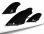 画像1:  NEW!! FCSII Rob Machado Seaside Quad Fins / BLACK (1)