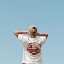 画像1: NEW!! Wave Shade Relaxed Tee