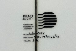 画像2: 【超名作】DRAFT // Whatever Twin 5'8" Fomura-1ブランク指定