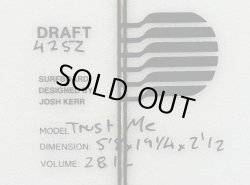 画像3: 【激安！】DRAFT // Trust Me 5FIN！ 5'8" F-1ブランクス&アブストティント