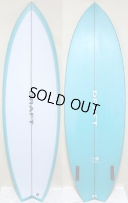 画像1: 【ニューモデル】DRAFT // "OVERDRIVE" Twin 5'8" F-1ブランクス ティント入