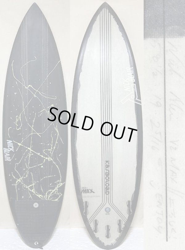 画像1: 【激安！】”JOISTIK/V2MAX 5'8 1/2" Karboload!! ニックシェイプ&フルティント&5FIN 美品！