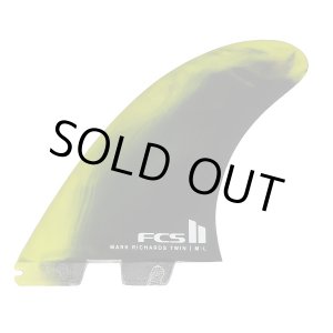 画像: NEW!! FCSII MR(Mark Richard's Shaper Fin)PC TWIN+STABILIZER / CyberLime/Black