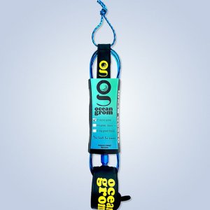 画像: 【NEW!!】OCEAN GROM / 4' Micro Grom Leash "Fin(ブルー)"