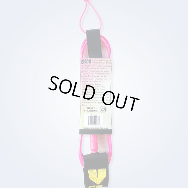 画像3: 【NEW!!】OCEAN GROM / 4' Micro Grom Leash "Lucy(ピンク)"