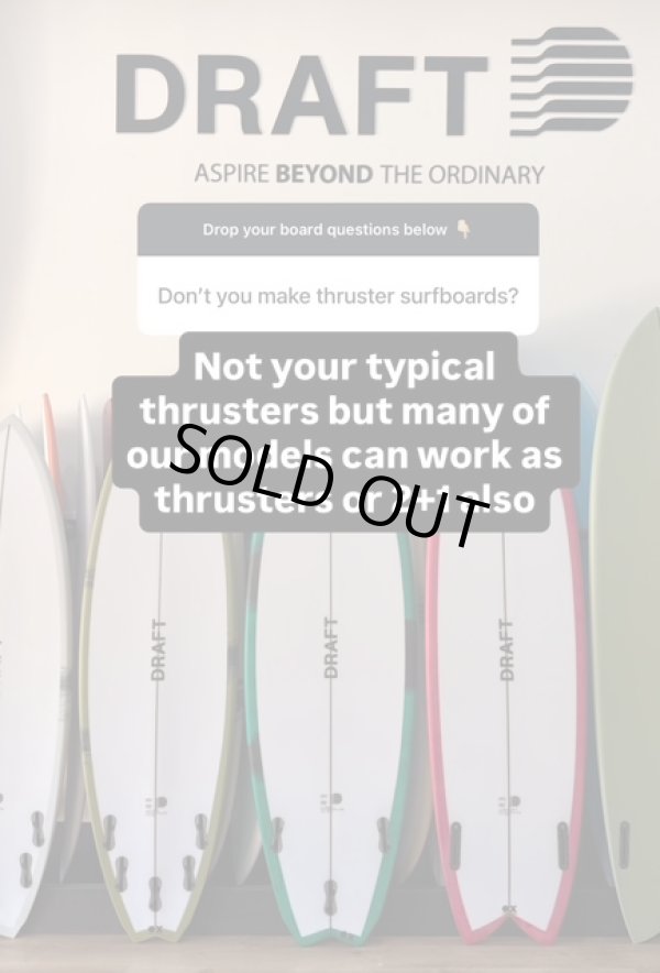 画像3: 【激安！】DRAFT // Trust Me 5FIN！ 5'11" F-1ブランクス&アブストティント