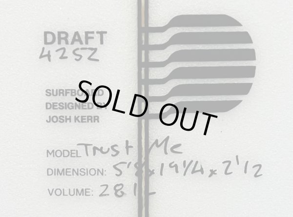 画像3: 【激安！】DRAFT // Trust Me 5FIN！ 5'8" F-1ブランクス&アブストティント