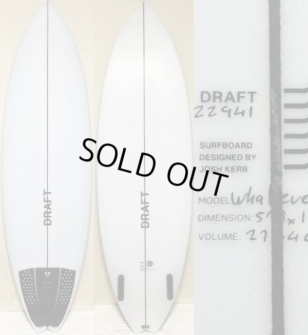 画像1: 【飯田航太絶賛モデルがストックで登場】DRAFT // Whatever ツイン 5'8" Fomura-1ブランク 中古美品