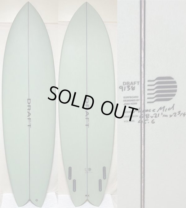 画像1: 【最新クアッドミッドフィッシュ】DRAFT // Menace Mid 6'8" Fomura-1ブランク 超浮力！