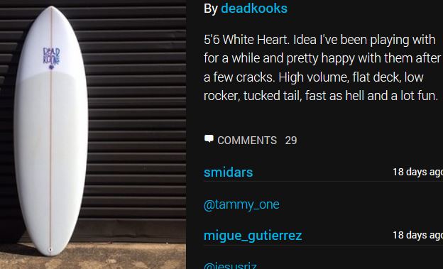画像4: 【貴重なファブリックインレイ！】 DEADKOOKS/White Heart 5'3 1/2"美品！