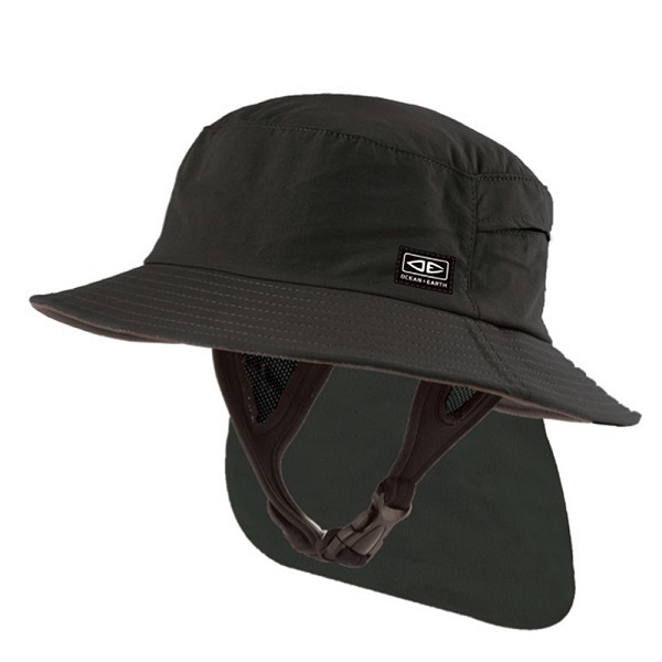 画像1: O&E   INDO STIFF  PEAK SURF  HAT/(BLACK)