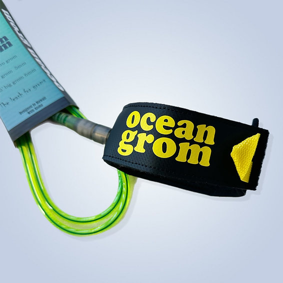 画像1: 【NEW!!】OCEAN GROM / 4'8 Micro Grom Leash "Jo(グリーン)"