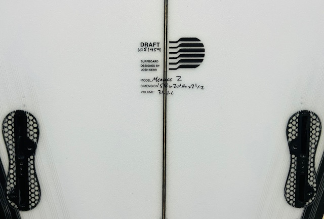 画像2: 【最新モデル】DRAFT // New Round Menace(Menace2) Twin+1 5'5" Fomura-1ブランク指定 