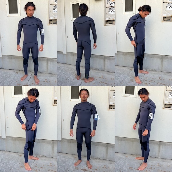 画像2: 【特別価格】 SURGE WETSUITS / チェストジップ フルスーツ / チャコールグレー  ML