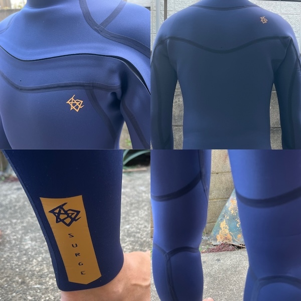 画像2: 【特別価格】 SURGE WETSUITS / チェストジップ フルスーツ / ネイビー  MLB