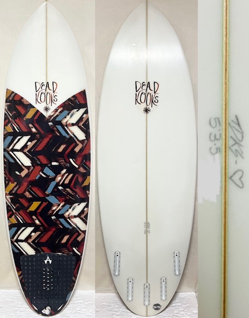 画像1: 【貴重なファブリックインレイ！】 DEADKOOKS/White Heart 5'3 1/2"美品！