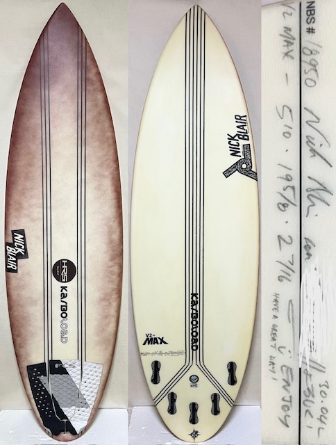 画像1: 【小波から台風まで！】JOISTIK/V2MAX Karbo 5'10" ニックシェイプ美品！