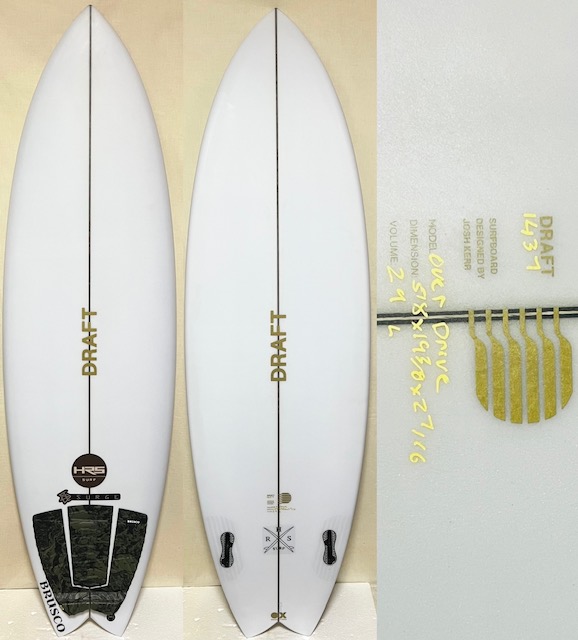 画像1: 【超美品！】DRAFT // "OVERDRIVE" Twin 5'8" F-1ブランクス